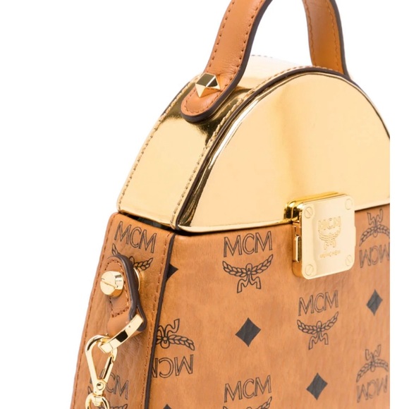 NWOT MCM Mini Stark Pushlock Bag - Picture 3 of 12